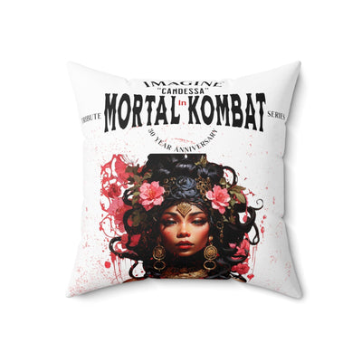 Gamer Fresh | Candessa Mortal Kombat 30th Anniversary Tribute Series | Imagine If Collection | White Square Pillow