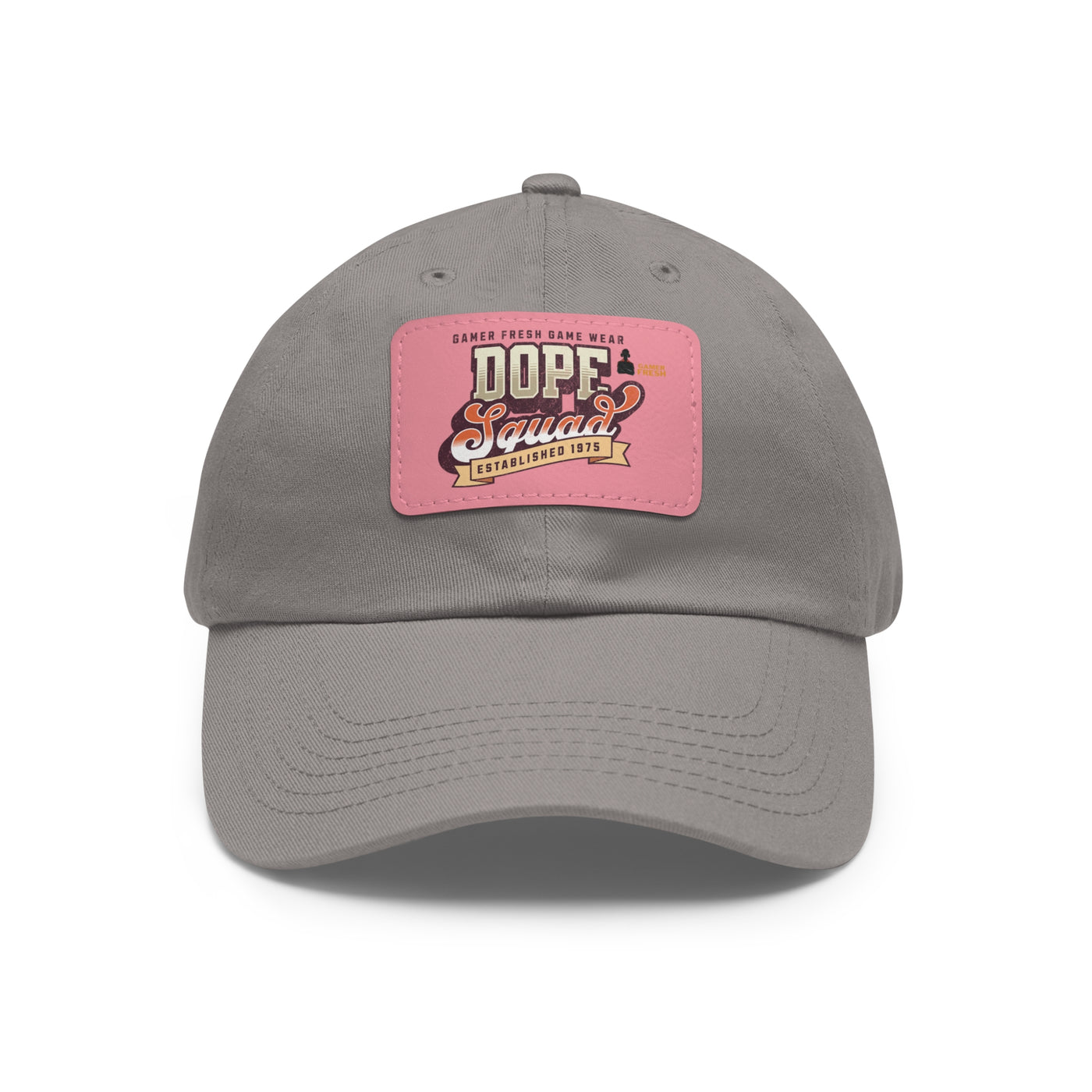Gamer Fresh | Dope Squad | Leather Patch Dad Hat | White