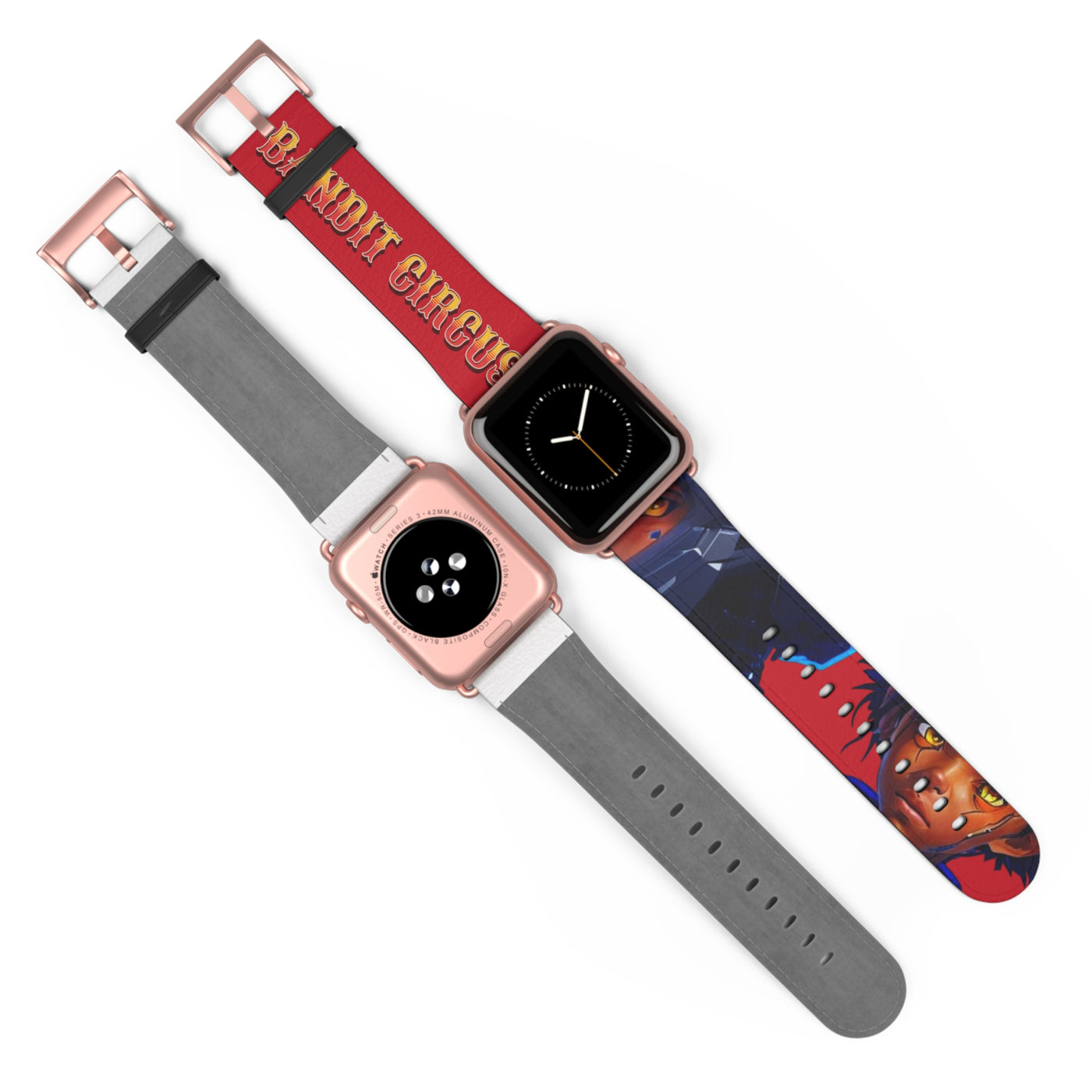 Bandit Circus | Red Faux Leather Apple Watch Band — Gamer Fresh™