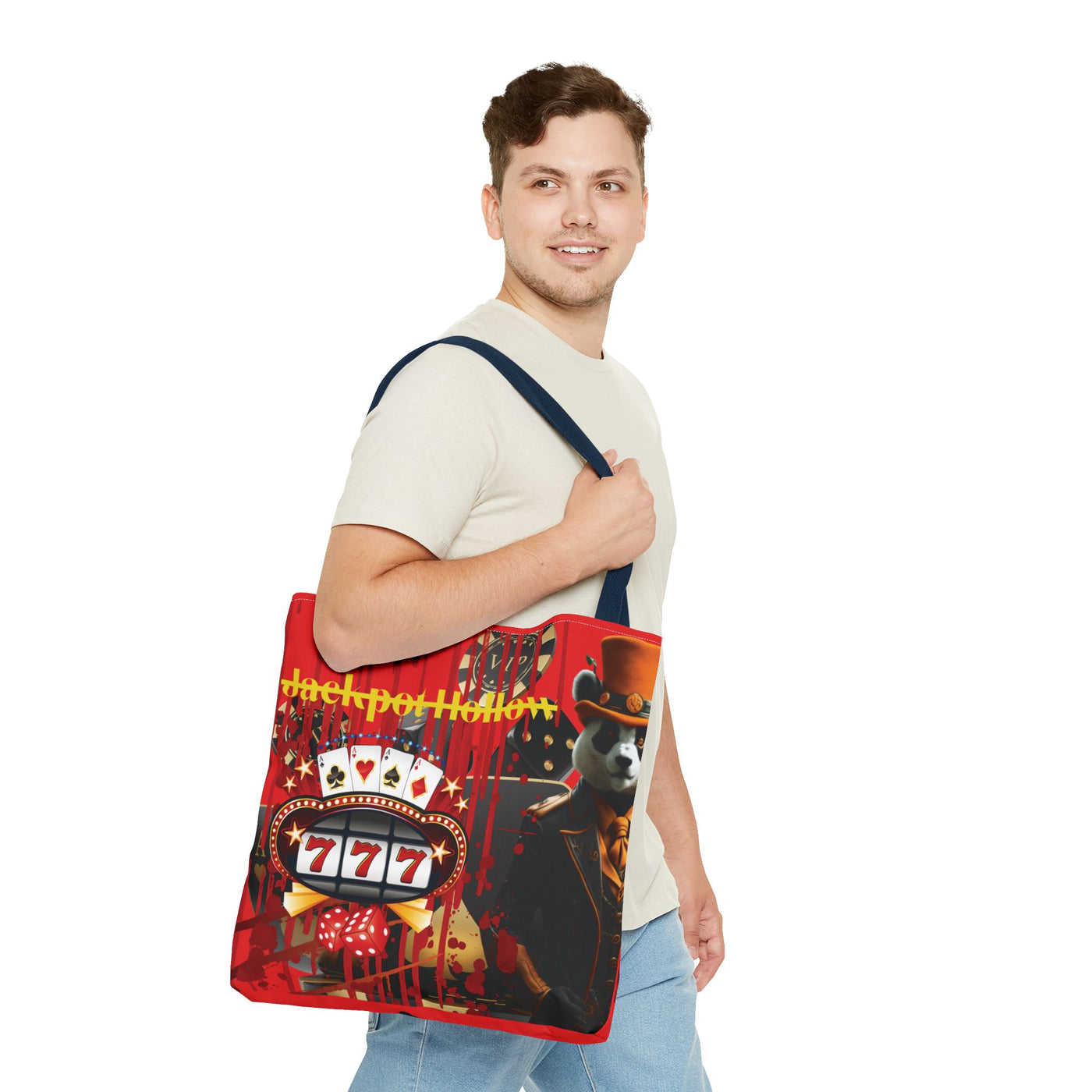 Gamer Fresh | Jackpot Hollow Horror Tote Bag | Slot 7 Red - Limited Edition