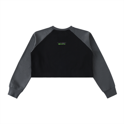Gamer Fresh | RAW-HEM COLOR-BLOCK RAGLAN CROP SWEATSHIRT | LIMITED EDITION