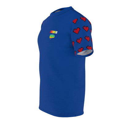 Gamer Fresh | The All Premium Heart Energy Bar Royal Blue Unisex Cut & Sew T -Shirt