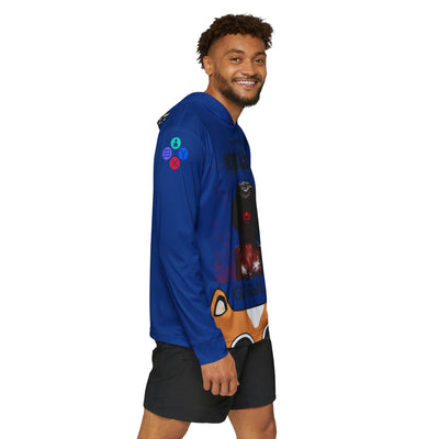Gamer Fresh Arturo Nuro Collection | Play Awesome | Mortal Kombat 30 Year Anniversary | Split Limited Edition Tribute | Athletic Warmup Dark Blue Hoodie