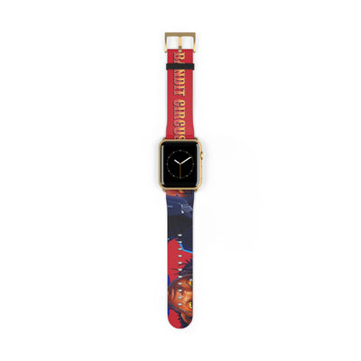 Bandit Circus | Red Faux Leather Apple Watch Band — Gamer Fresh™