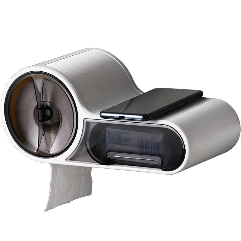 Ease Mount Toilet Paper Holder | No-Drill Bathroom Dispenser | by Gamer Fresh