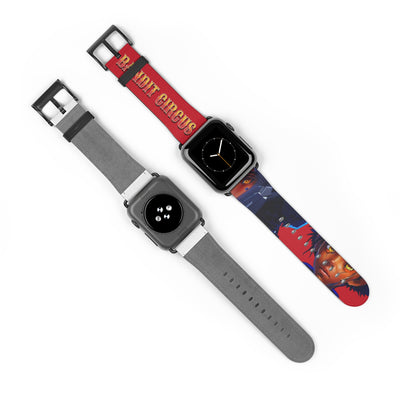 Bandit Circus | Red Faux Leather Apple Watch Band — Gamer Fresh™