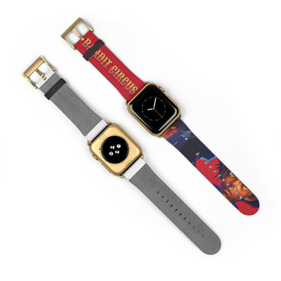 Bandit Circus | Red Faux Leather Apple Watch Band — Gamer Fresh™