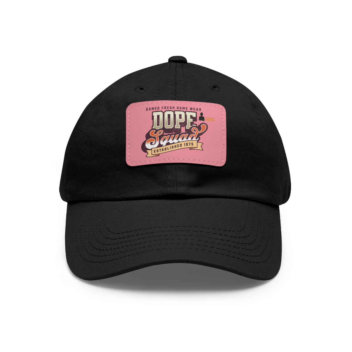 Gamer Fresh | Dope Squad | Leather Patch Dad Hat | White