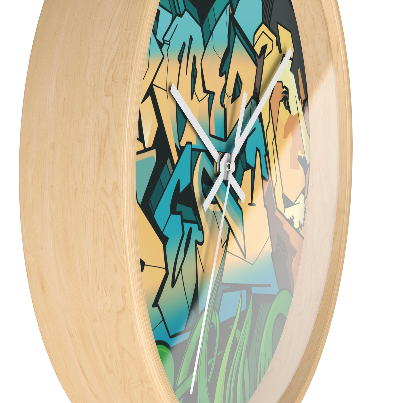 The Gamer Fresh Limited Edition | Graffiti Streamer | All Art Lion NYC Mural | Wooden Wall Clock