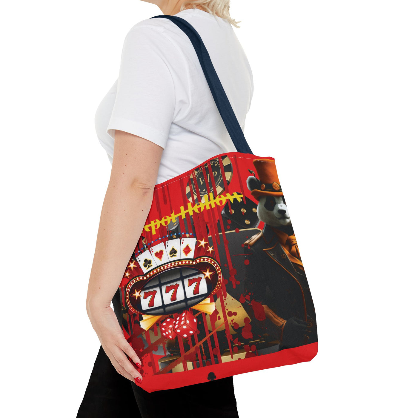 Gamer Fresh | Jackpot Hollow Horror Tote Bag | Slot 7 Red - Limited Edition