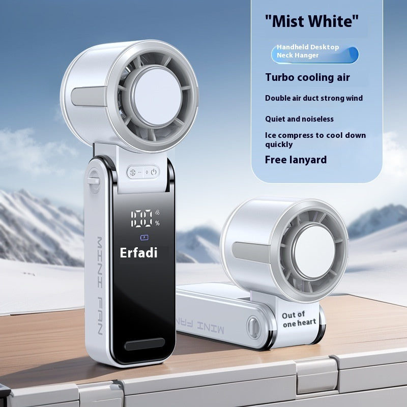 Foldable Cooling Ice Compress High-speed Handheld Fan