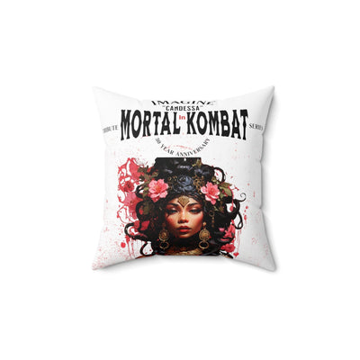 Gamer Fresh | Candessa Mortal Kombat 30th Anniversary Tribute Series | Imagine If Collection | White Square Pillow