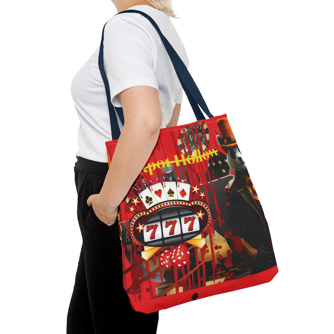 Gamer Fresh | Jackpot Hollow Horror Tote Bag | Slot 7 Red - Limited Edition