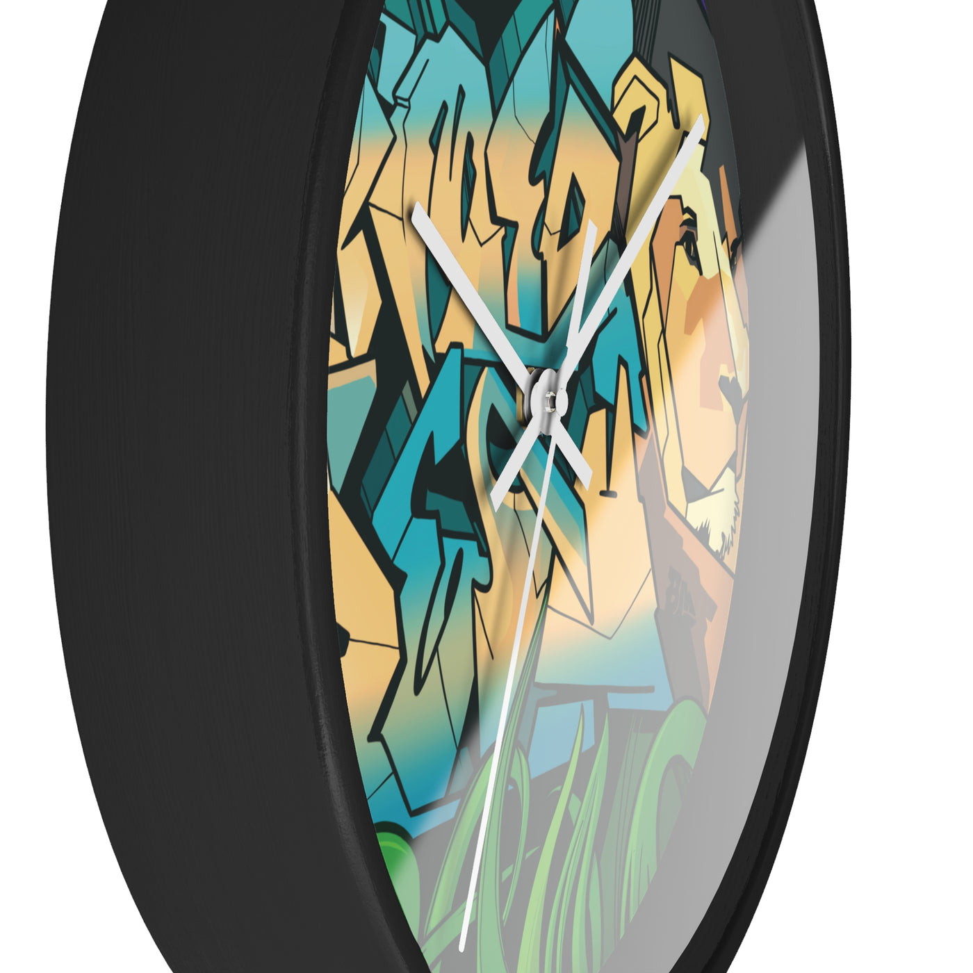The Gamer Fresh Limited Edition | Graffiti Streamer | All Art Lion NYC Mural | Wooden Wall Clock