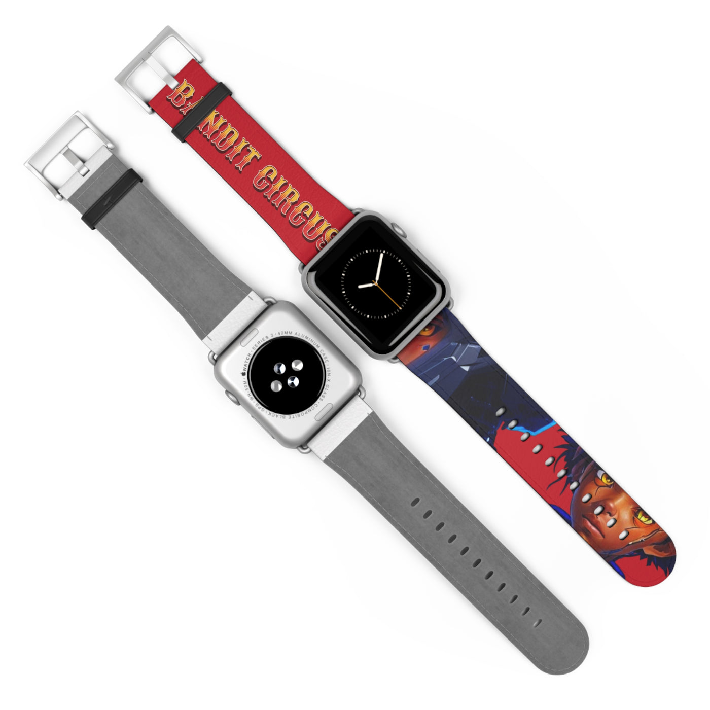Bandit Circus | Red Faux Leather Apple Watch Band — Gamer Fresh™