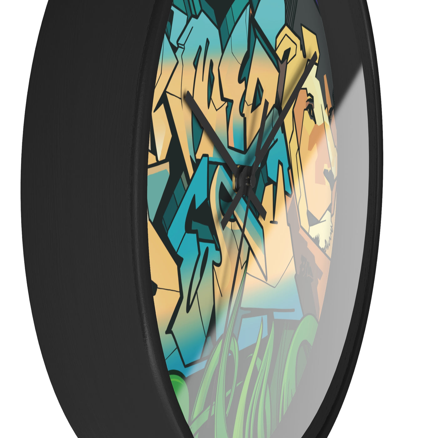 The Gamer Fresh Limited Edition | Graffiti Streamer | All Art Lion NYC Mural | Wooden Wall Clock