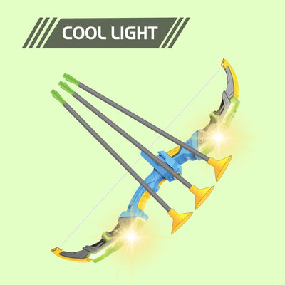 Bow & Arrow Toy Set, LED-lit Archery Toy,10 Suction Cup Arrows, Targets And Arrow Holders, Indoor And Outdoor Children's Toys Suitable For Boys And Girls.Logistics Is Randomly Sent By UPS,USPS,FEdex
