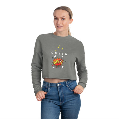 Gamer Fresh Vision | WTF Covid 19? | Women's Cropped Black Sweatshirt