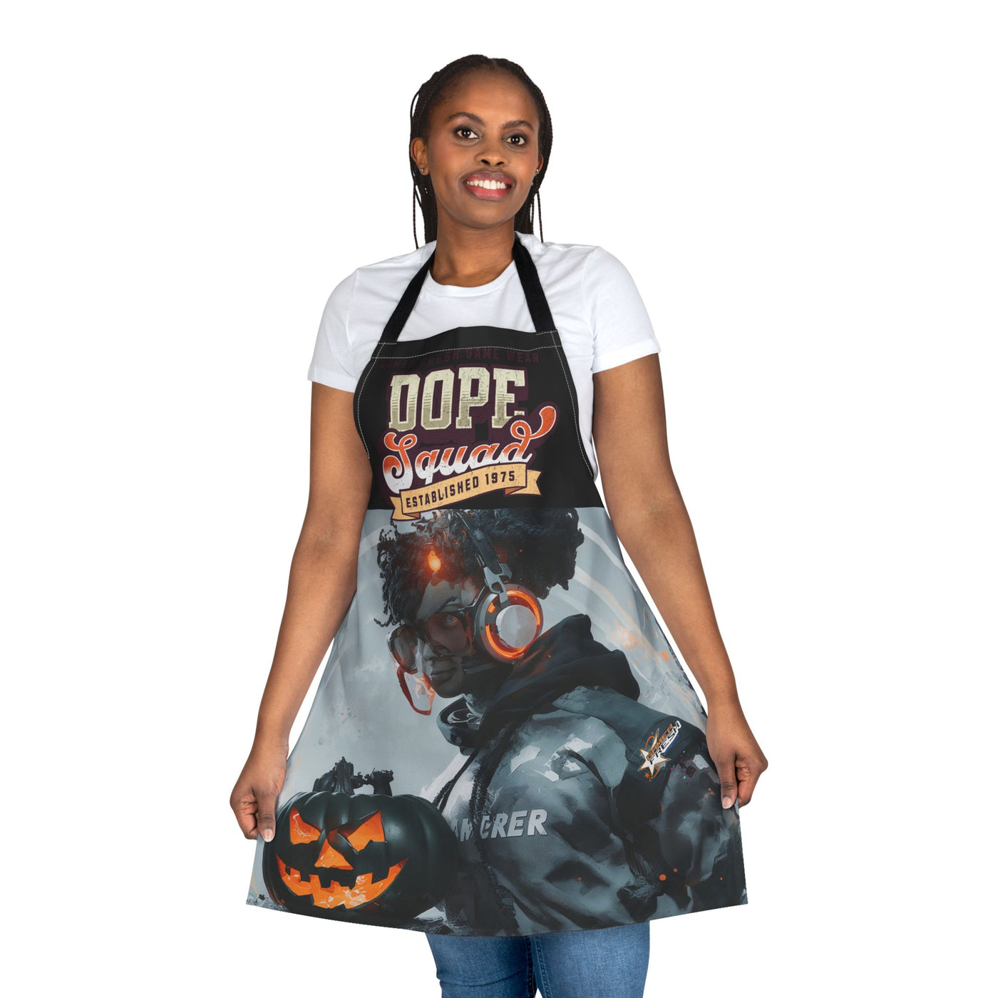 Gamer Fresh | Creep It Real: Smokey Ghosts — Midnight Black Dope Squad Edition | Halloween Apron | Limited Edition