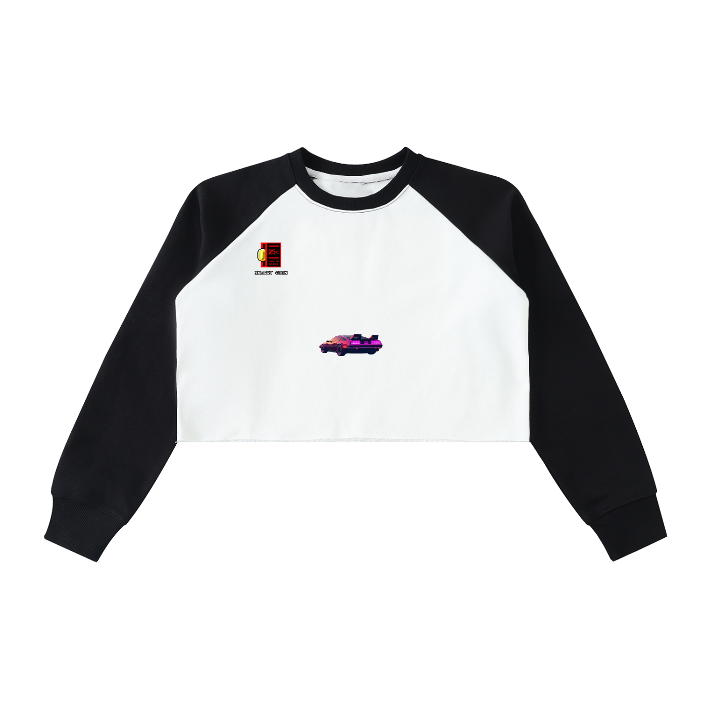 Gamer Fresh | RAW-HEM COLOR-BLOCK RAGLAN CROP SWEATSHIRT | LIMITED EDITION