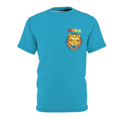The All Premium Celestial Tiger x Energy Life Bar Aqua Blue Unisex Cut & Sew T-Shirt