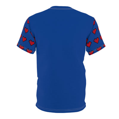 Gamer Fresh | The All Premium Heart Energy Bar Royal Blue Unisex Cut & Sew T -Shirt