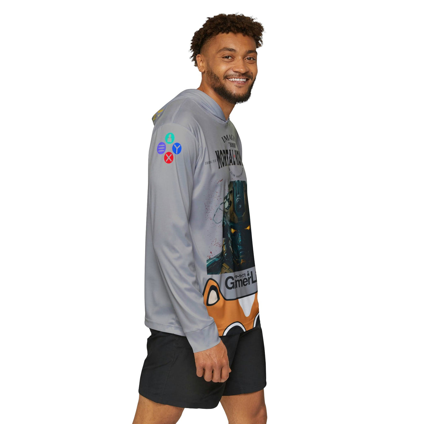 Gamer Fresh Arturo Nuro Collection | Play Awesome | Mortal Kombat 30 Year Anniversary | Bundor Limited Edition Tribute | Athletic Warmup Steel Grey Hoodie