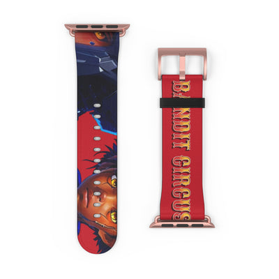 Bandit Circus | Red Faux Leather Apple Watch Band — Gamer Fresh™