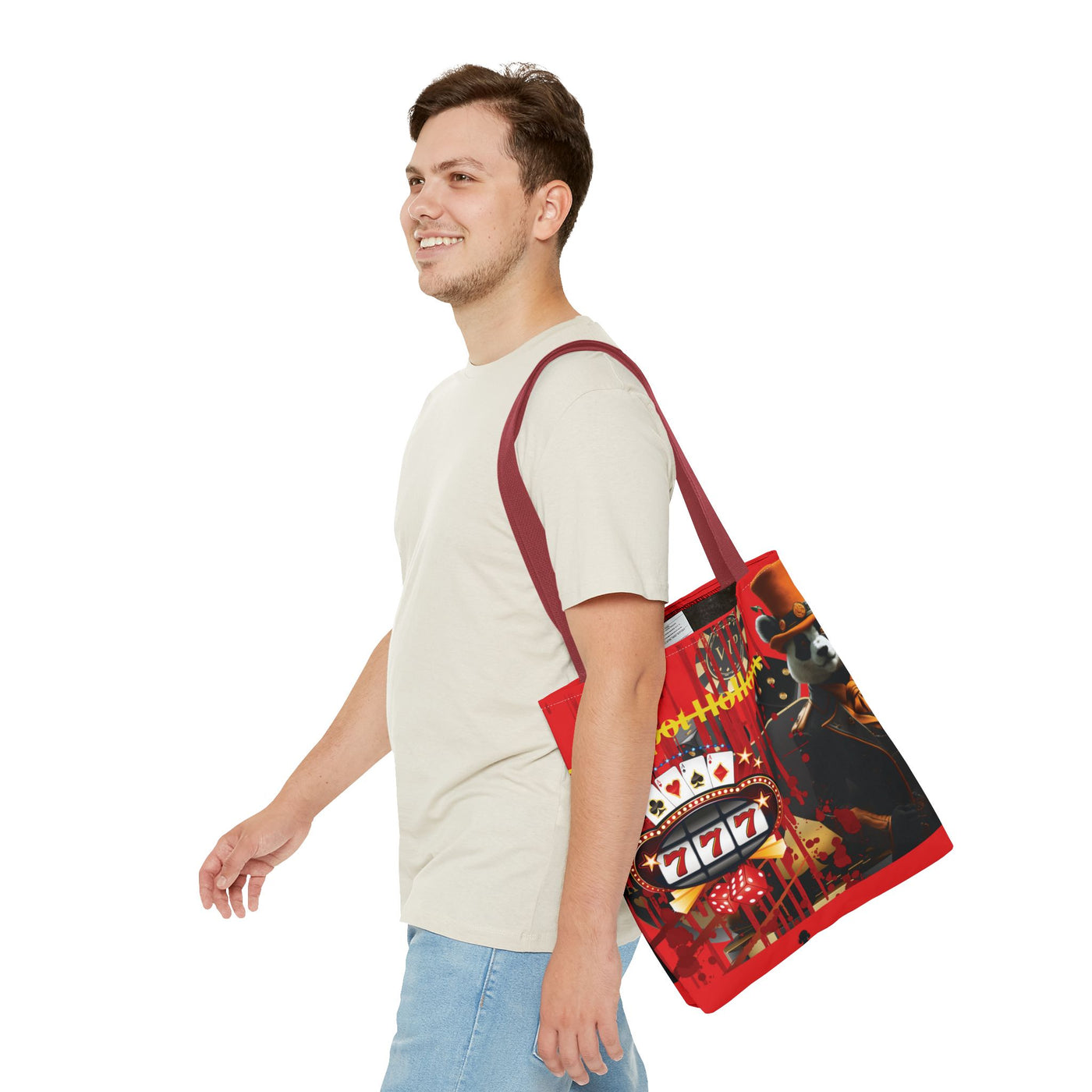 Gamer Fresh | Jackpot Hollow Horror Tote Bag | Slot 7 Red - Limited Edition