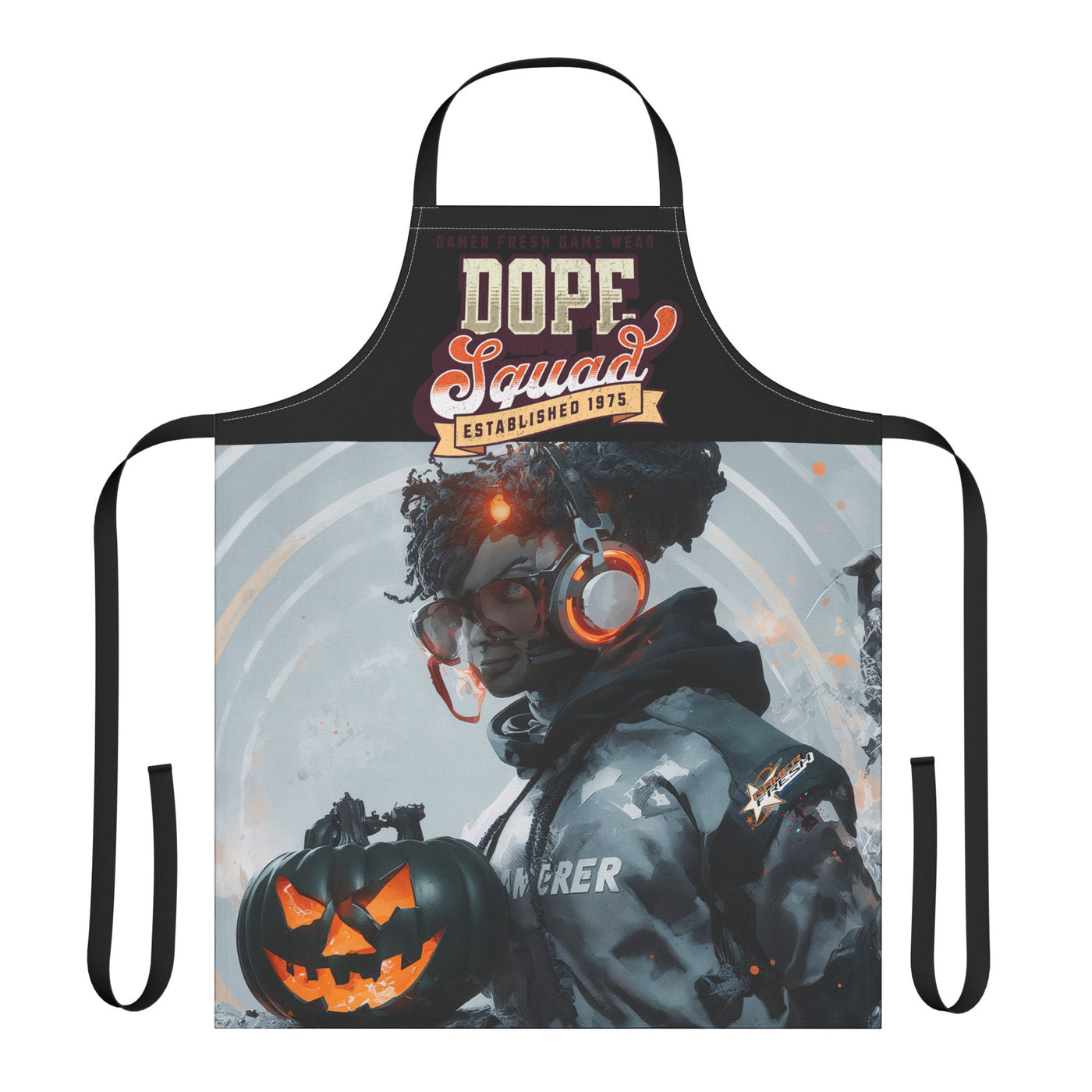 Gamer Fresh | Creep It Real: Smokey Ghosts — Midnight Black Dope Squad Edition | Halloween Apron | Limited Edition