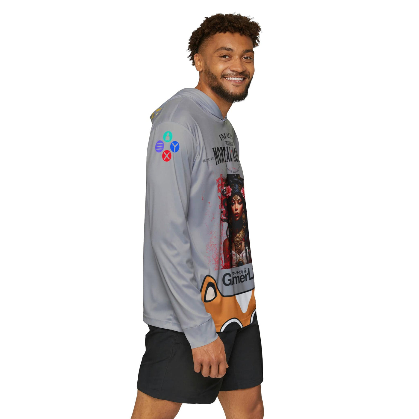 Gamer Fresh Arturo Nuro Collection | Play Awesome | Mortal Kombat 30 Year Anniversary | Candessa Limited Edition Tribute | Athletic Warmup Steel Grey Hoodie