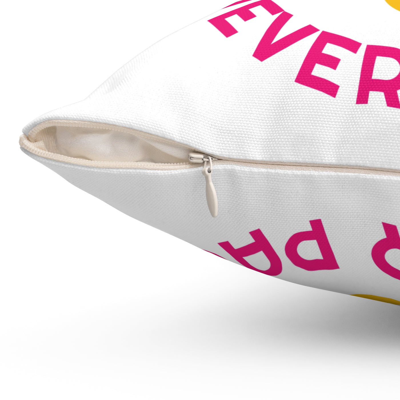 Gamer Fresh | My Gamer Life Never Pauses | Spun Square White Bed/Couch Pillow