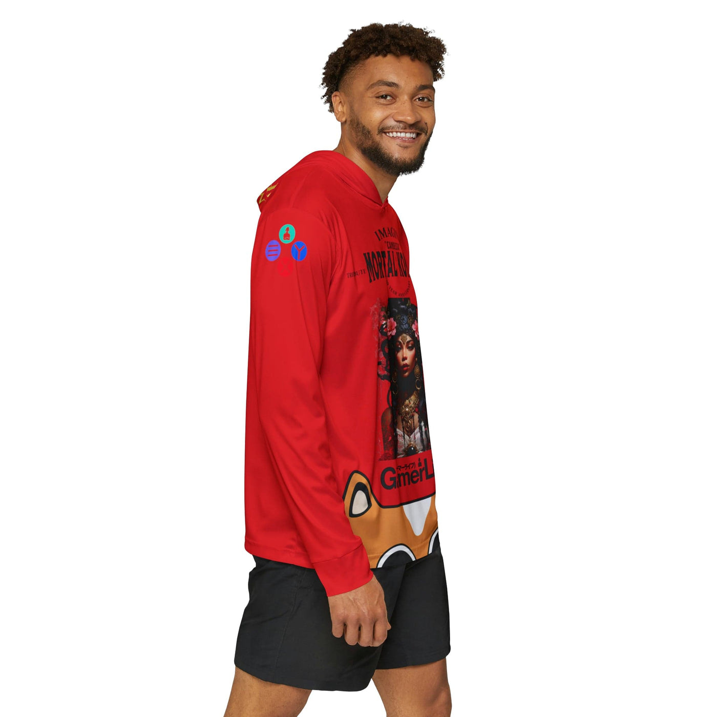 Gamer Fresh Arturo Nuro Collection | Play Awesome | Mortal Kombat 30 Year Anniversary | Candessa Limited Edition Tribute | Athletic Warmup Red Hoodie