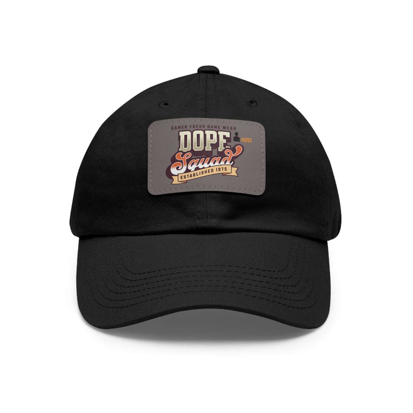 Gamer Fresh | Dope Squad | Leather Patch Dad Hat | White