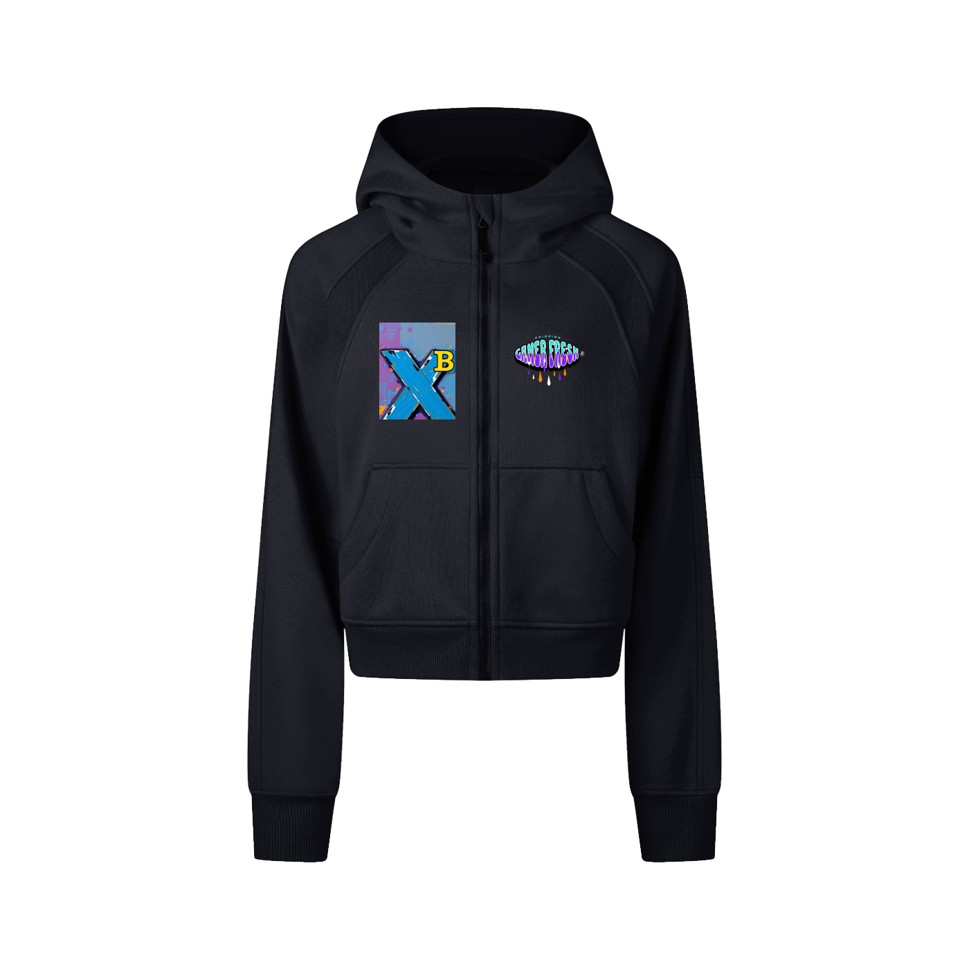 Cropped Zip-Through Hoodie