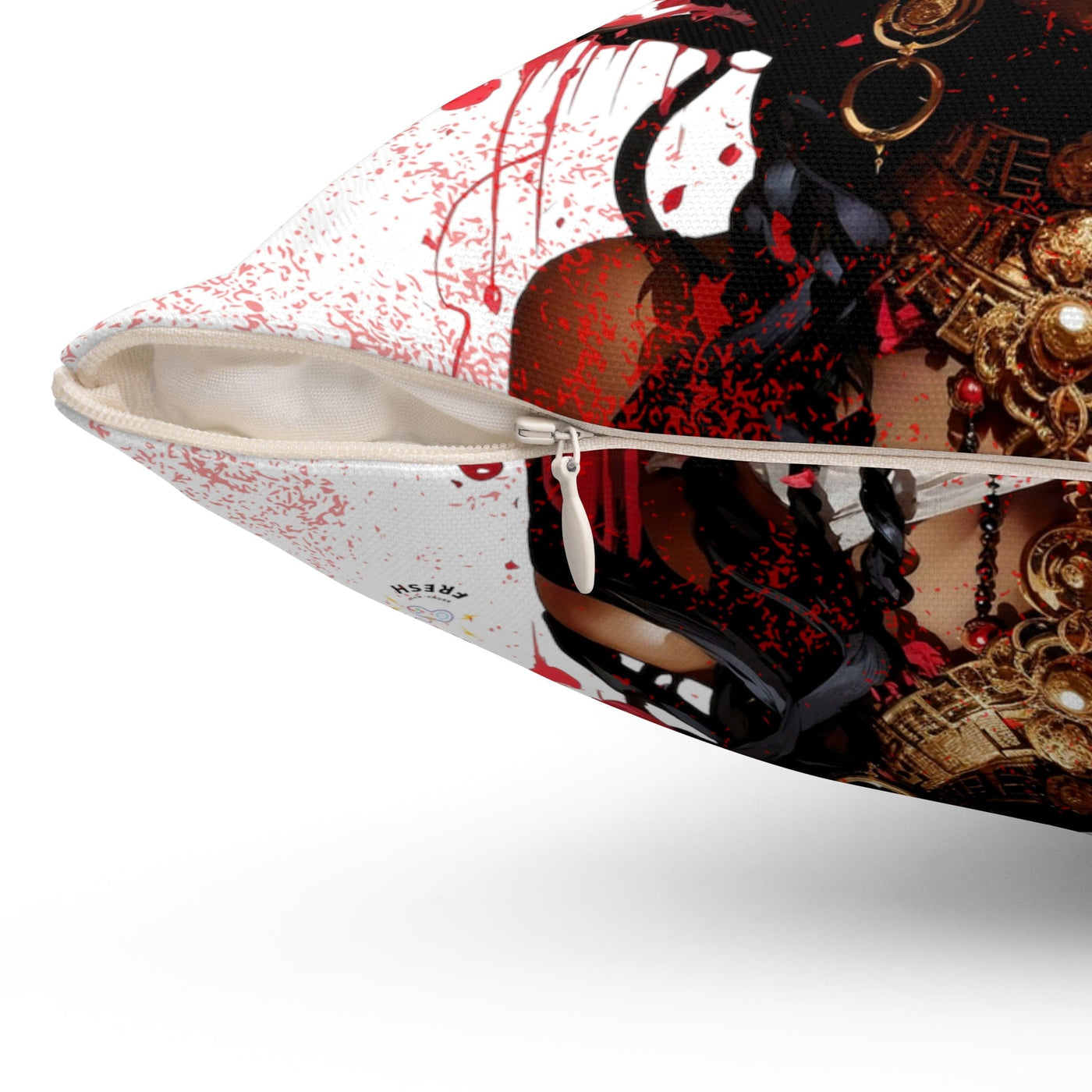 Gamer Fresh | Candessa Mortal Kombat 30th Anniversary Tribute Series | Imagine If Collection | White Square Pillow