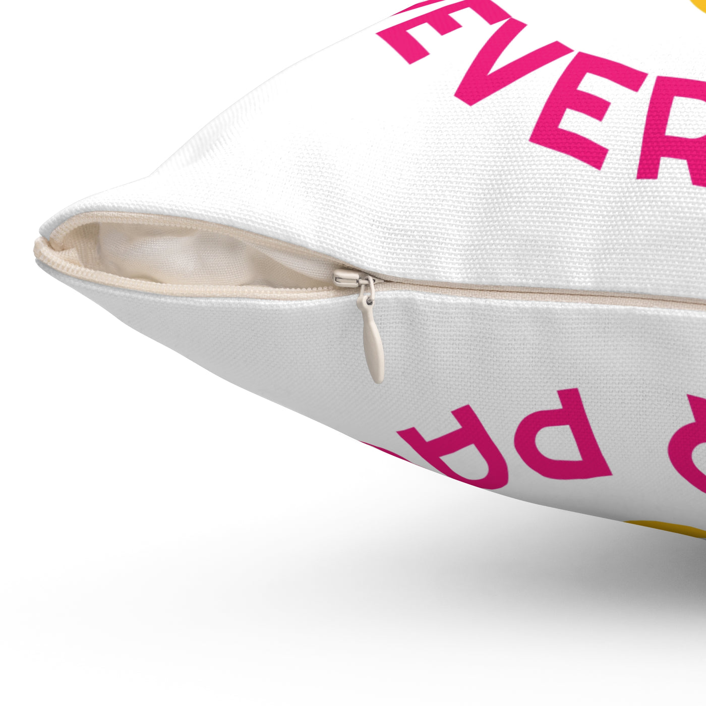 Gamer Fresh | My Gamer Life Never Pauses | Spun Square White Bed/Couch Pillow