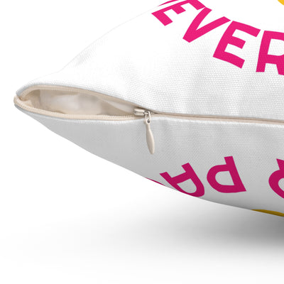 Gamer Fresh | My Gamer Life Never Pauses | Spun Square White Bed/Couch Pillow