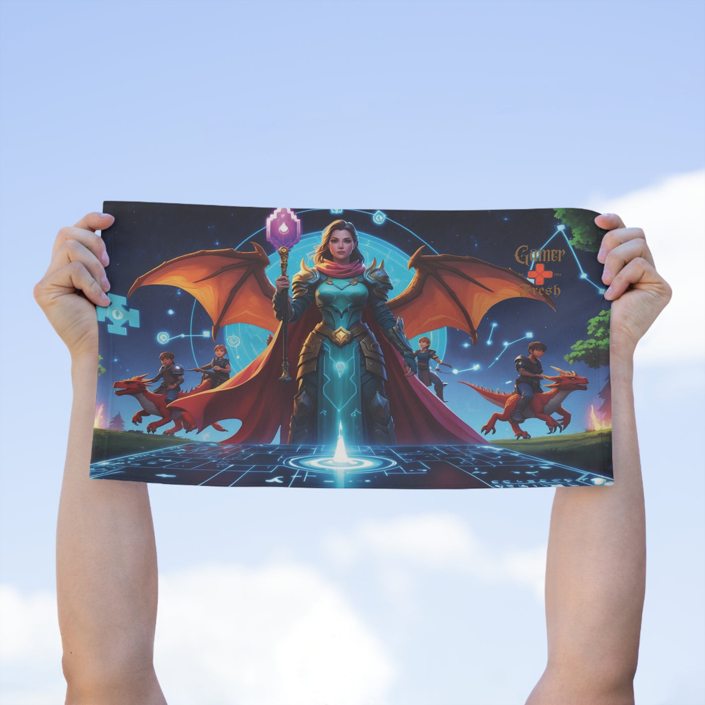 Mom The Ultimate Gamer Queen Fantasy RPG Gaming | Select Your Mom White Queen Version | Rally Towel | 11x18 Heroic Design for Gamers | By Gamer Fresh