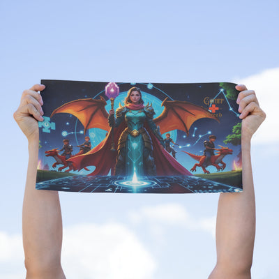 Mom The Ultimate Gamer Queen Fantasy RPG Gaming | Select Your Mom White Queen Version | Rally Towel | 11x18 Heroic Design for Gamers | By Gamer Fresh