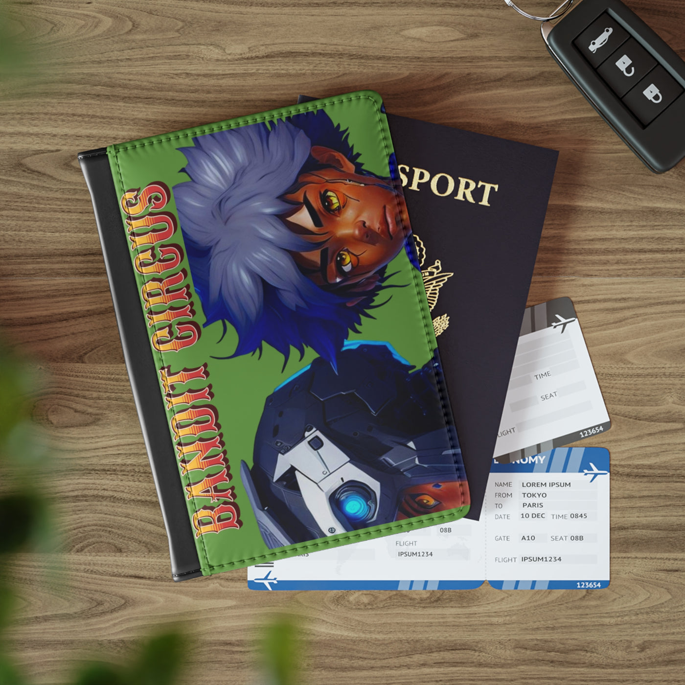 Gamer Fresh™ Travel Ops | Green Personalized Passport Cover (RFID Blocking) — PU Faux Leather