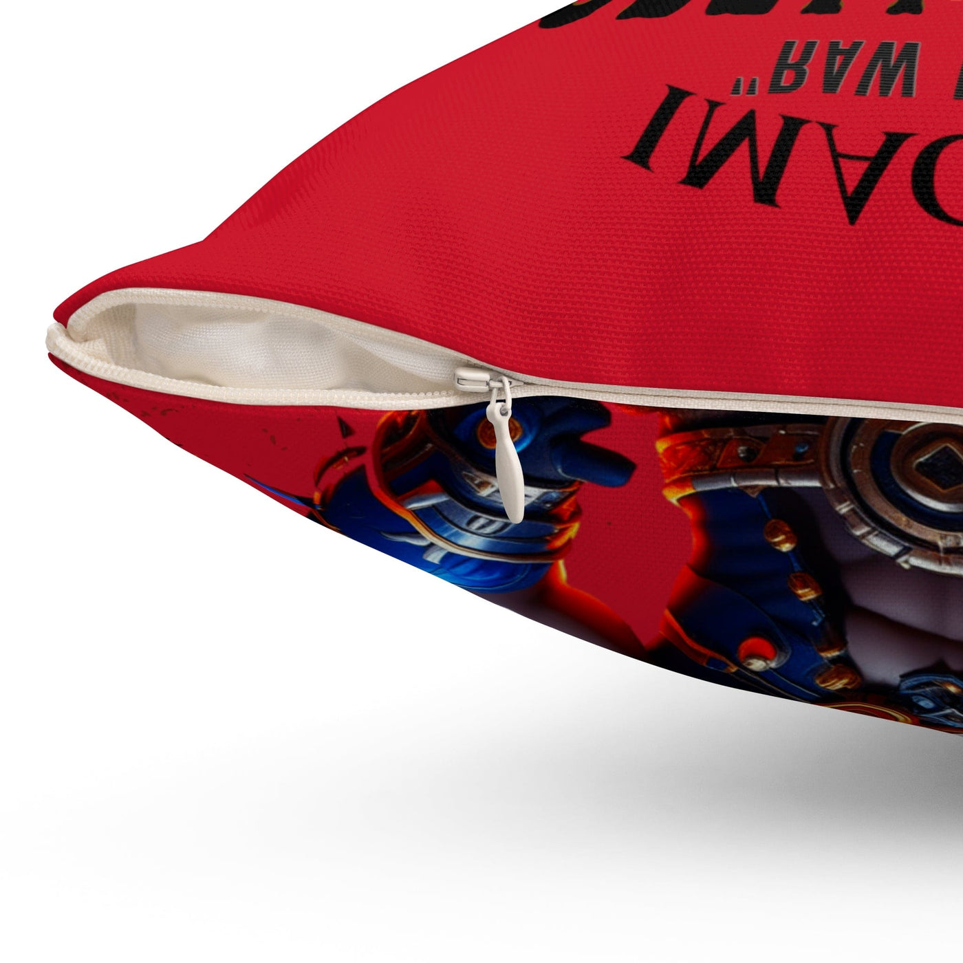 Gamer Fresh Imagine If Collection | Raw Paw | Mortal Kombat 30-Year Anniversary Tribute | Dark Red Square Pillow