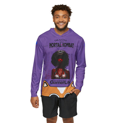 Gamer Fresh Arturo Nuro Collection | Play Awesome | Mortal Kombat 30 Year Anniversary | Split Limited Edition Tribute | Athletic Warmup Light Purple Hoodie