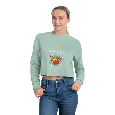 Gamer Fresh Vision | WTF Covid 19? | Women's Cropped Black Sweatshirt