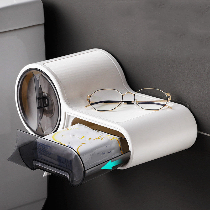 Ease Mount Toilet Paper Holder | No-Drill Bathroom Dispenser | by Gamer Fresh