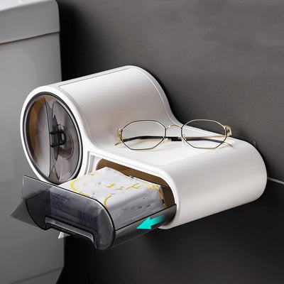 Ease Mount Toilet Paper Holder | No-Drill Bathroom Dispenser | by Gamer Fresh