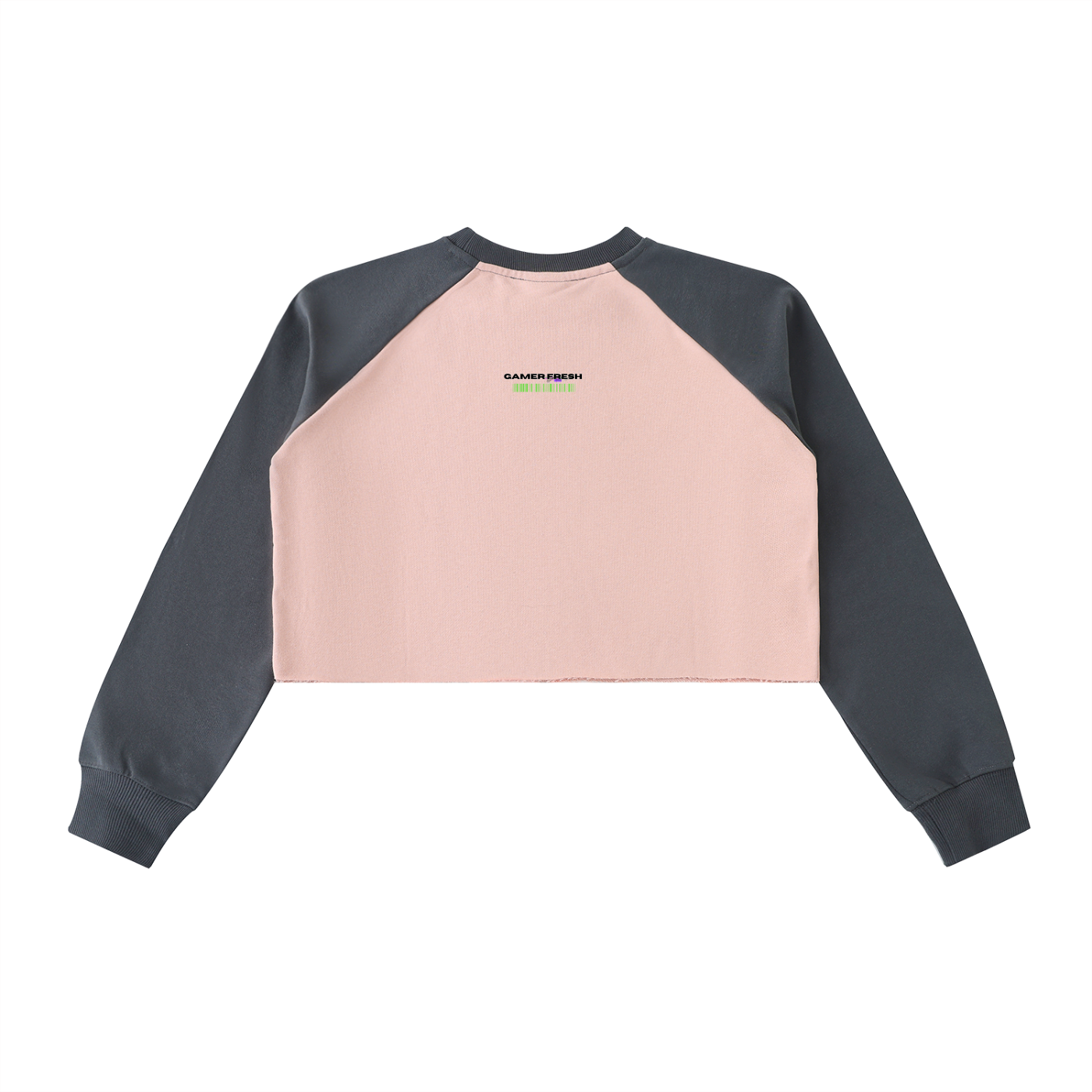Gamer Fresh | RAW-HEM COLOR-BLOCK RAGLAN CROP SWEATSHIRT | LIMITED EDITION