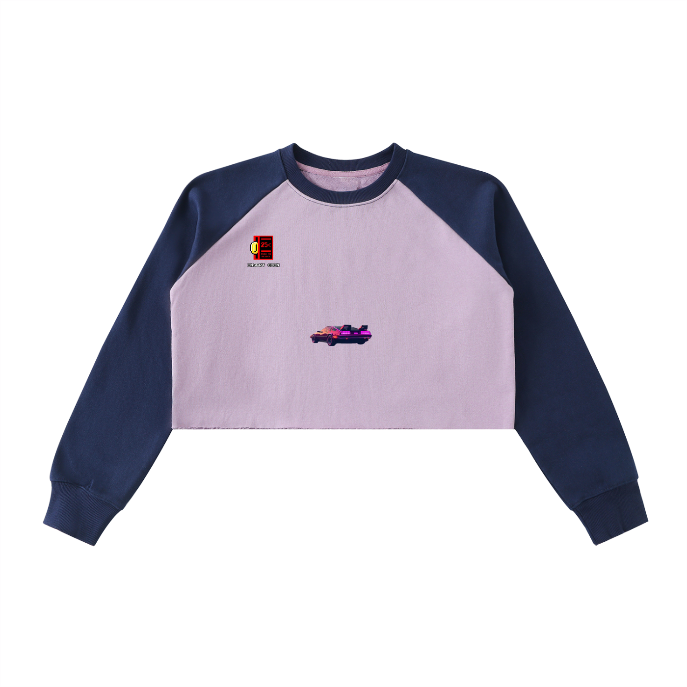 Gamer Fresh | RAW-HEM COLOR-BLOCK RAGLAN CROP SWEATSHIRT | LIMITED EDITION