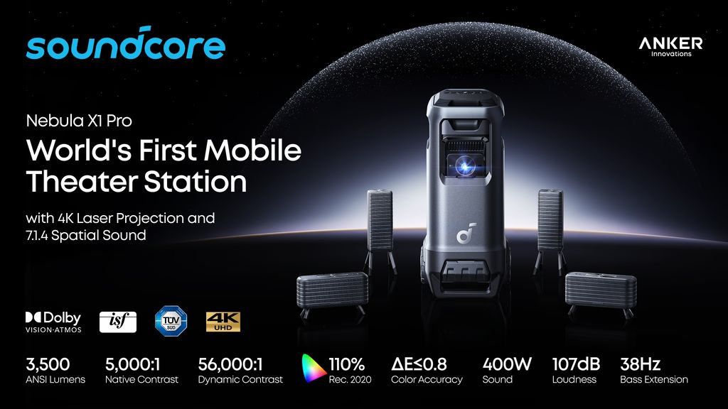 Gamer Fresh | VisionPulse X1 Pro | Anker Nebula X1 Pro Mobile Theater | 4K Ultra HD | Limited Edition Integration
