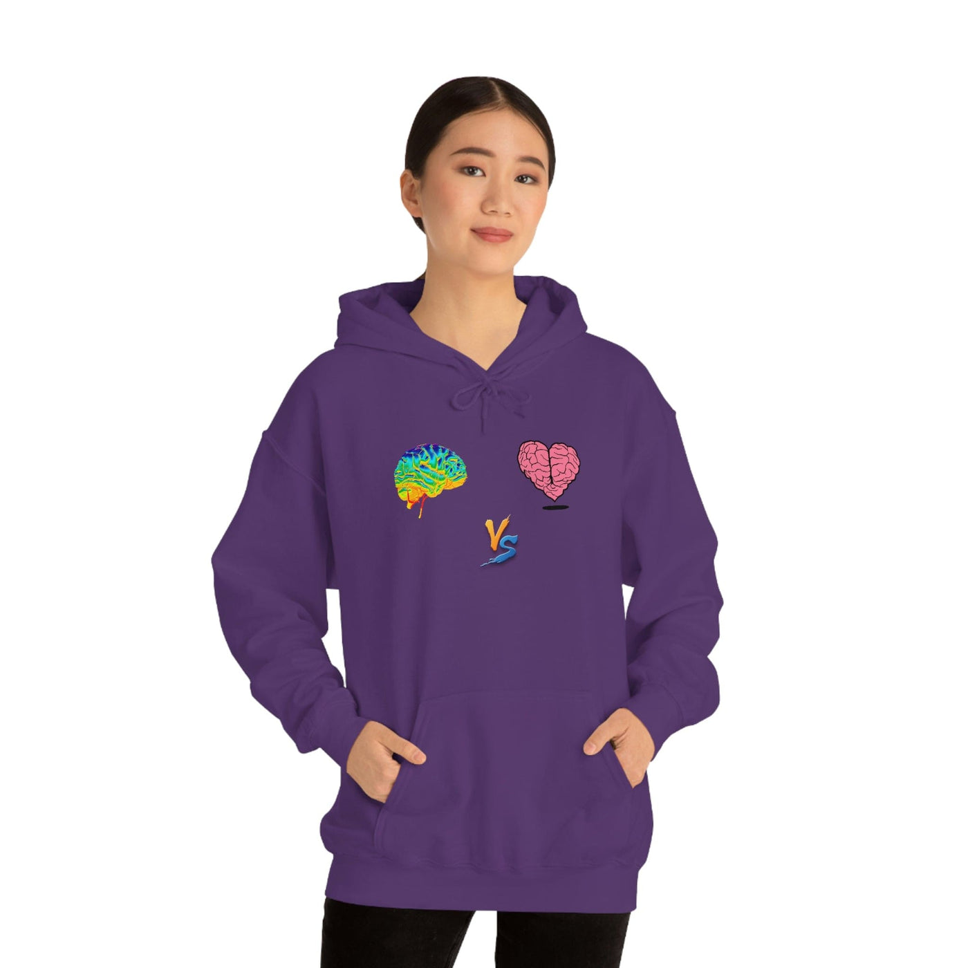 Gamer Fresh | Limited Edition Player Brain vs  Player Heart | Heavy Blend Unisex Hooded Sweatshirt